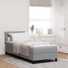 vidaXL Boxspringbett mit Matratze mit LED Hellgrau 80 x 200 cm Stoff