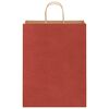 vidaXL Papiertragetaschen 250 Stk. mit Henkeln Rot 32x12x42 cm