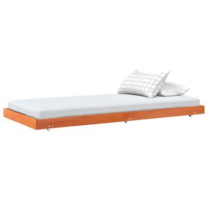 vidaXL Bettrahmen Wachsbraun 90 x 200 cm Massives Kiefernholz