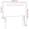 vidaXL LED Kopfteil Schwarz 90 cm Kunstleder