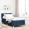 vidaXL Boxspringbett mit Matratze Blau 190 x 90 cm Polyester