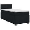 vidaXL Boxspringbett mit Matratze Schwarz 90 x 190 cm Stoff