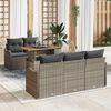 vidaXL Gartensofa-set mit Kissen 6 pcs Grau Poly-Rattan