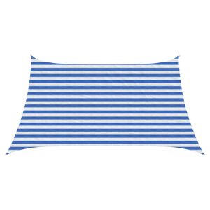 vidaXL Sonnensegel 3 / 4 x 2 m HDPE Rechteckig Blau und Wei&szlig;