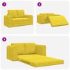 vidaXL Schlafsofa 60cm Gelb Samt