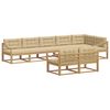 vidaXL Outdoor-Sofagarnitur 6 stk. Wei&szlig; und Beige Polyester