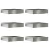 vidaXL Rasenkante 6 stk. 60 x 60 x 13 cm Verzinkter Stahl Silber
