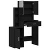 vidaXL Schminktisch mit Regal Schwarz Eichen-Optik 80 x 35 x 132 cm
