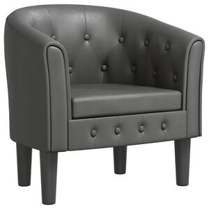 vidaXL Clubsessel Grau Kunstleder