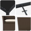vidaXL Garten Essgruppe mit Kissen 7 pcs Braun Poly-Rattan