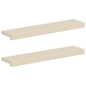 vidaXL Fensterb&auml;nke 2 stk. Wei&szlig; 70 x 15 x 2 cm Massivholz Eiche