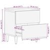 vidaXL Nachttisch 2 pcs Braun 40 x 33,5 x 46 cm Massivholz Akazie