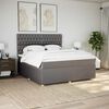 vidaXL Boxspringbett mit Matratze Taupe 180x200 cm Stoff