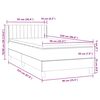 vidaXL Boxspringbett mit Matratze Dunkelgrau 90x220 cm Samt
