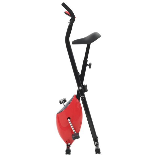 vidaXL Heimtrainer X-Bike Gurtwiderstand Rot