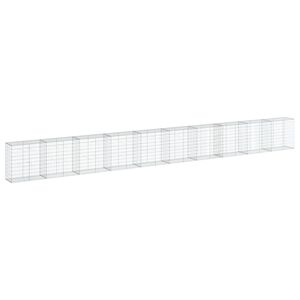 vidaXL Gabione mit Deckel 1000x50x100 cm Verzinktes Eisen
