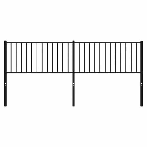 vidaXL Ersatz-Kopfteil Metall Schwarz 200 cm