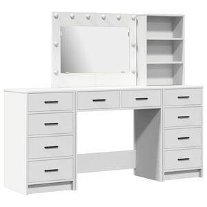 vidaXL Schminktisch 3 stk. Wei&szlig; 78,5 x 41 x 135 cm Holzwerkstoff