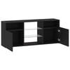 vidaXL TV-Schrank mit LED-Leuchten Schwarz Eichen-Optik 120x30x50 cm