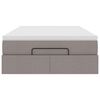 vidaXL Ottoman-Bett mit Matratze Taupe 120x200 cm Stoff