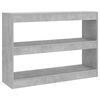 vidaXL B&uuml;cherregal/Raumteiler Betongrau 100x30x72 cm