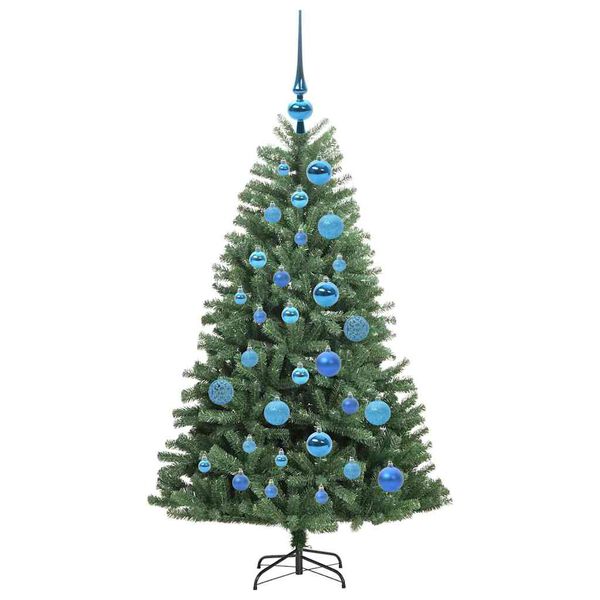 vidaXL K&uuml;nstlicher klappbarer Weihnachtsbaum mit 150 LEDs Gr&uuml;n 120 cm
