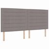 vidaXL Boxspringbett mit Matratze Taupe 200 x 200 cm Stoff