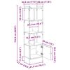 vidaXL B&uuml;cherregal Artisan-Eiche 44,5 x 30 x 154,5 cm Holzwerkstoff