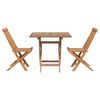vidaXL Garten Essgruppe 3 stk. Braun Massivholz Akazie