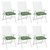 vidaXL Stuhlkissen 6 Stk. Blattmuster 50x50x7 cm Stoff