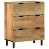vidaXL Sideboards 2 Stk. Braun 60x33x75 cm Massivholz Mango