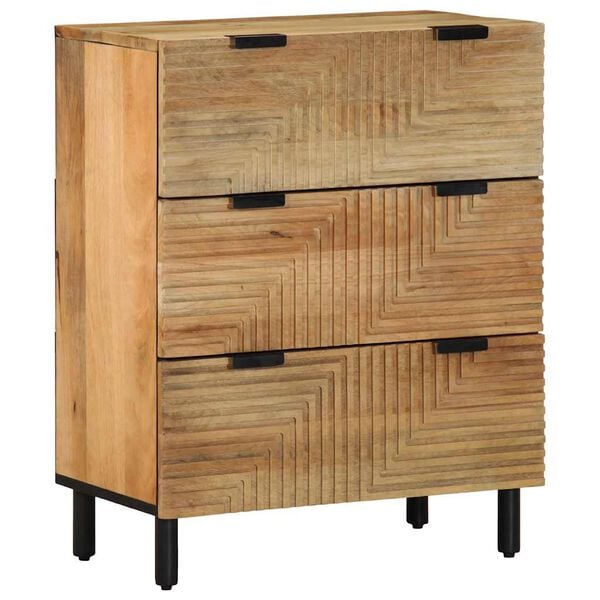 vidaXL Sideboards 2 Stk. Braun 60x33x75 cm Massivholz Mango