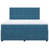 vidaXL Boxspringbett mit Matratze Blau 180x200 cm Samt