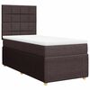 vidaXL Boxspringbett mit Matratze Dunkelbraun 90x200 cm Stoff