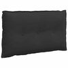 vidaXL R&uuml;ckenkissen Schwarz 80 x 50 cm Mikrofaserstoff