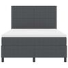 vidaXL Boxspringbett Dunkelgrau und Wei&szlig; 160 x 200 cm Cordstoff