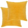 vidaXL Kissen Baumwollsamt 2 Stk. 45&times;45 cm Gelb