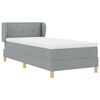 vidaXL Boxspringbett mit Matratze Hellgrau 90 x 190 cm Stoff