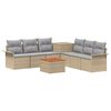 vidaXL Sofa Set 8 stk. Beige und Hellgrau 55 x 55 x 37 cm