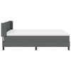 vidaXL Boxspringbett mit Matratze Dunkelgrau 200 x 160 cm Stoff