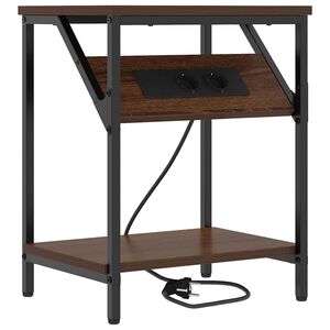 vidaXL Nachttisch Braun Eichen-Optik 38 x 30 x 48 cm Holzwerkstoff