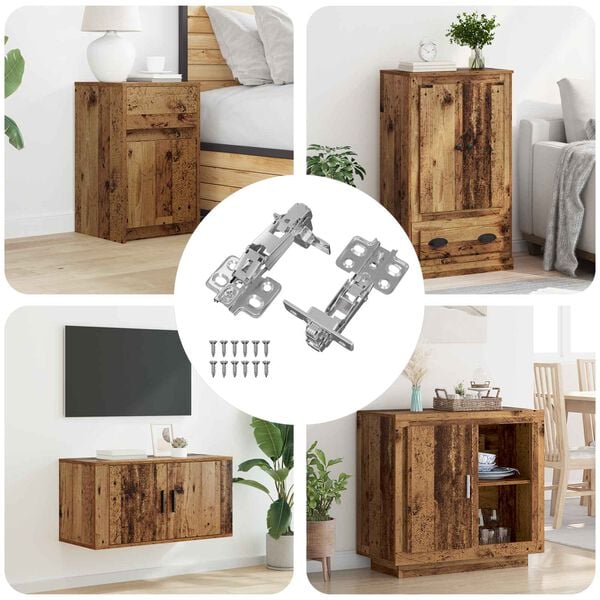 vidaXL Scharnier 2 pcs Nickel 139 x 64,1 x 10 mm Eisen