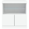 vidaXL Sideboard mit LED-Leuchten Wei&szlig; 60x37x67 cm