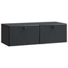 vidaXL Wandmontierter TV-Schrank 98 x 41 x 30 cm Schwarz Holzwerkstoff