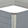 vidaXL Hochbeet 129 x 129 x 46 cm Verzinkter Stahl Grau