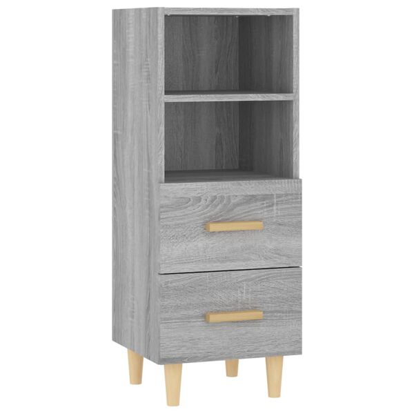 vidaXL Sideboard Grau Sonoma 34,5x34x90 cm Holzwerkstoff