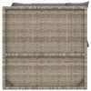 vidaXL 3-tlg. Garten-Lounge-Set mit Kissen Grau Poly Rattan
