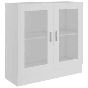 vidaXL Vitrinenschrank Wei&szlig; 82,5x30,5x80 cm Holzwerkstoff