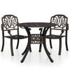 vidaXL 3-tlg. Bistro-Set Aluminiumguss Bronzen