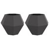 vidaXL Pflanzkübel 2 pcs Schwarz 75 x 75 x 60 cm Stahl